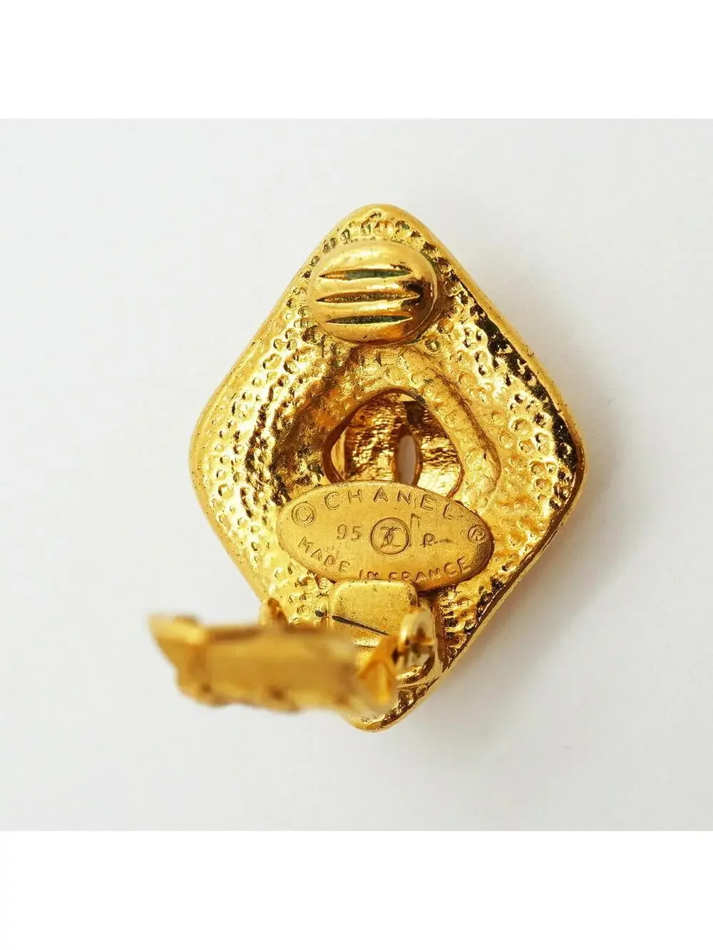 Chanel Cc Logo Clip-On Earrings Metal #357889C62B